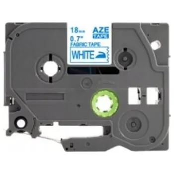 Pásek do tiskárny Naplnka Kompatibilní páska s Brother TZe-FA4, 18mm x 3m, modrý tisk / bílý