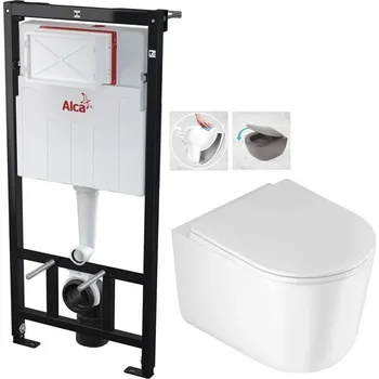 ALCA Předstěnový instalační systém bez tlačítka + WC DEANTE Jasmin se sedátkem RIMLESS AM101/1120 X JA1