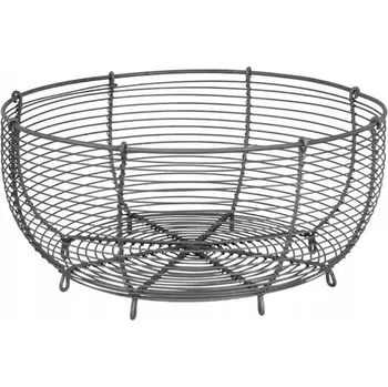 Obraz Kovový koš na ovoce šedý