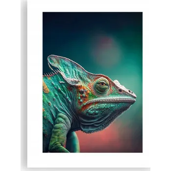 Obraz Obraz plakát do obýváku ložnice 30x40 chameleon plakáty na zeď bez rámu