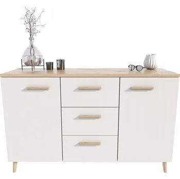 Komoda Komoda Per La Vita bílá skandinávská se 3 zásuvkami, laminovaná matná deska