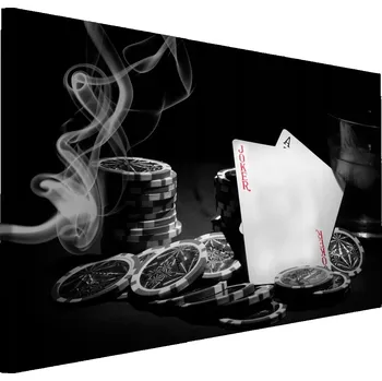 Obraz Obraz Canvas Žetony Joker Eso Karty Dekorace 40x30