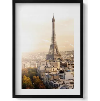 Obraz Dekorativní obraz v rámu na zeď do obývacího pokoje Pohled na Eiffelovu věž 50x70 cm