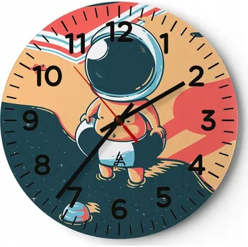 Hodiny Kuchyňské nástěnné hodiny 30x30 Abstrakce Moderní skleněné hodiny Tiché