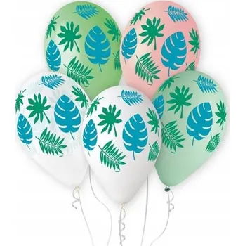 Balónek Klasické balónky Ge.Ma.R. Tropické Listy 13" 5 kusů