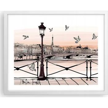 Obraz Obraz plakát na zeď v bílém rámu 50x40 architektura foto do obýváku