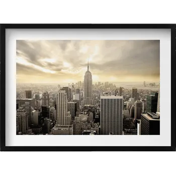 Obraz Dekorativní obraz v rámu do obýváku Panorama Empire State Building 70x50 cm