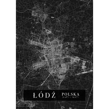 Obraz Plakát s mapou města Loď bez rámu 29,7 x 42 cm