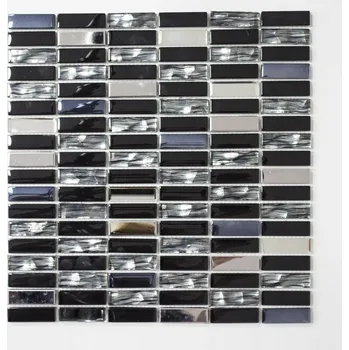 Obklad Mozaika WzorcowniaStudio 29,8 x 30,4 cm černá