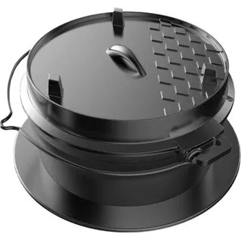 Příslušenství ke kotli Tepro Dutch Oven Litinový kotlík s nástavcem a víkem, 6 l