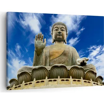 Obraz Obraz na plátně do obýváku ložnice 70x50 Buddha foto obrazy na zeď