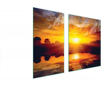 Obraz SKLENĚNÁ OCHRANNÁ DESKA NA SPORÁK 90x52 SLUNCE TVRZENÉ SKLO