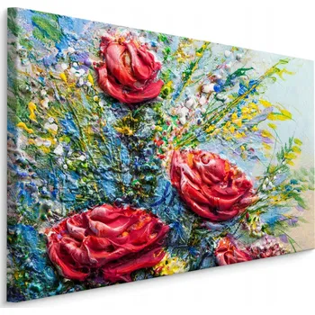 Obraz Obraz na plátně Kvetoucí květiny MALÍŘSTVÍ 40x30