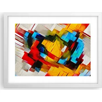 Obraz Obraz plakát v bílém rámu do obýváku 40x30 abstrakce foto na zeď
