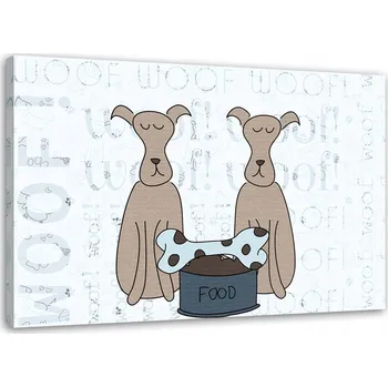 Obraz OBRAZ DO DĚTSKÉHO POKOJE Pejsci Kost Nápisy 90x60