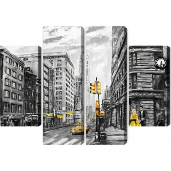Obraz Vícedílný obraz Pohled na ulici New Yorku 80x60