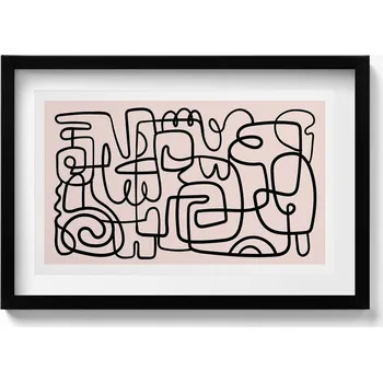 Obraz Dekorativní nástěnný obraz do pokoje Abstraktní umění tvary 60x40 cm