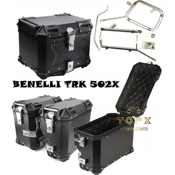 Zavazadlo na motocykl ALU BOČNÍ NOSIČE KUFRŮ SADA KUFRŮ BENELLI TRK 502X TRK502 X 18-23 3ks
