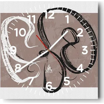 Hodiny Nástěnné hodiny do obýváku 40x40 Minimalistické Tiché Hodiny na skle Bez hlučnosti