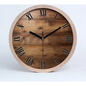Hodiny Tichá nástěnná dřevěná hodina dřevěné pozadí průměr 20 cm