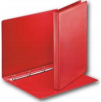 Esselte pořadač s 4 kroužky, prezentační, s kapsou na obálku, 3 cm, červený