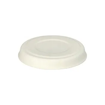 Jednorázové nádobí Víčka na omáčníky z cukrové třtiny, biologicky odbouratelná, ekologická, průměr 7,5 cm, 50 ks