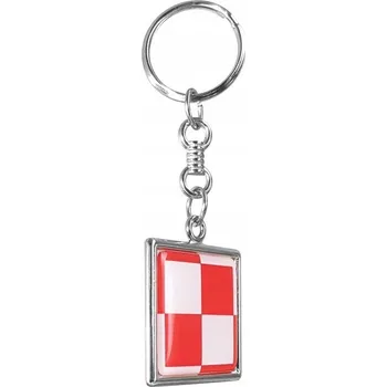 Přívěsek Na Klíče na klíče Šachovnice bílo-červená