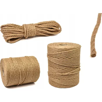 Železářství Jutový provázek ozdobný 6 mm hnědý 50 m