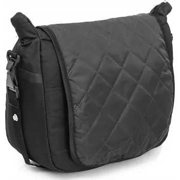 Přebalovací taška UNIVERZÁLNÍ TAŠKA KE KOČÁRKU PRO MAMINKU A TATÍNKA, MELANŽOVÁ LEN, PRAKTICKÁ PROŠÍVANÁ