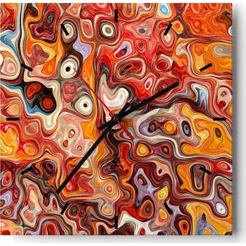 Hodiny Velké nástěnné hodiny 40x40 Abstrakce Skleněné tiché hodiny