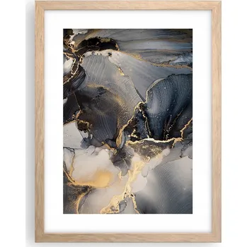 Obraz Obraz plakát v rámu světlý dub do obýváku 30x40 abstrakce plakáty na zeď