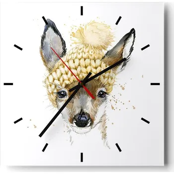 Hodiny Velké nástěnné hodiny 40x40 cm pro děti - Skleněné a tiché