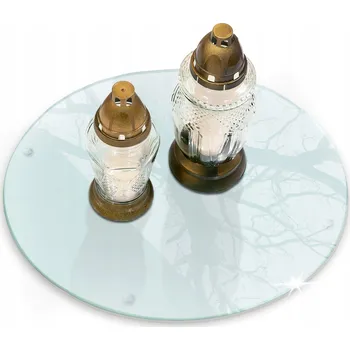 Obraz Skleněná Podložka Pod Svíčky a Lampy, Tvrzené Sklo, Kulatá Podložka na Hřbitov