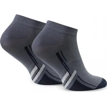 Pánské ponožky Šedé pánské sportovní kotníkové ponožky Art. 101 TC104, GRAY Velikost: 38/40