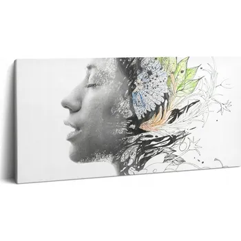 Obraz Fotoobraz na plátně do obýváku Rychlá montáž Abstrakce Hlava ženy