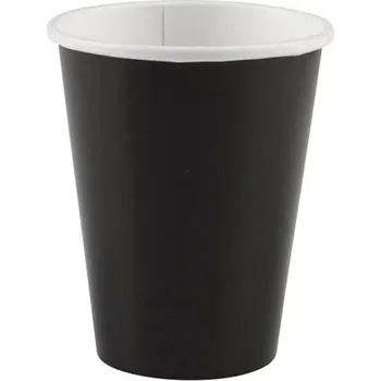 Party nádobí Kelímky černé 250 ml 8 ks na párty / narozeniny