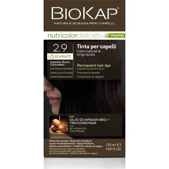 Barva na vlasy Biokap Delicato Rapid 2.9 barva na vlasy - tmavě čokoládový kaštan