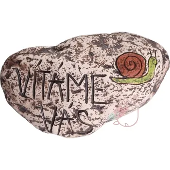 Zahradní dekorace Kámen Vítáme vás keramický, ručně malovaný