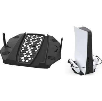 Herní příslušenství Stojánek s držákem na dva ovladače + nabíjení pro PS5