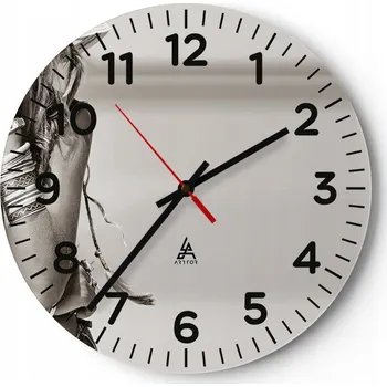 Hodiny Nástěnné hodiny do kuchyně 30x30 Žena Skleněné hodiny do obýváku Loft Tiché