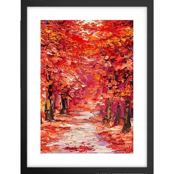 Obraz Obraz plakát v černém rámu do obýváku 30x40 stromy foto plakáty na zeď