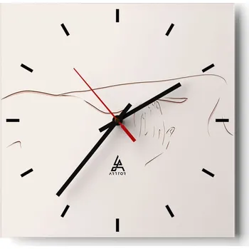 Hodiny Velké nástěnné hodiny 40x40 Abstrakce Skleněné tiché hodiny