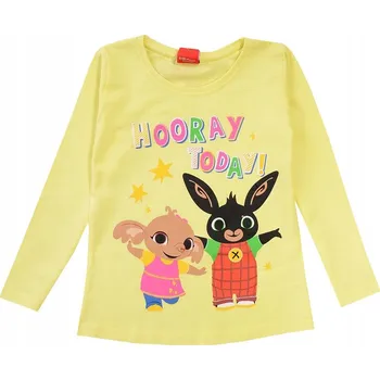 Dívčí tričko EplusM dětské tričko s dlouhým rukávem bavlna žluté velikost 116