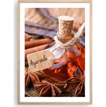 Obraz Plakát v rámu světlý dub do obýváku ložnice 50x70 skořicový moderní obraz