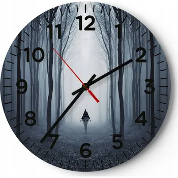 Hodiny Kuchyňské nástěnné hodiny 30x30 Les Moderní skleněné hodiny do obýváku Tiché