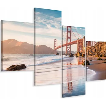 Obraz Obraz Čtyřdílný Most ARCHITEKTURA Pláž 3D 80x50