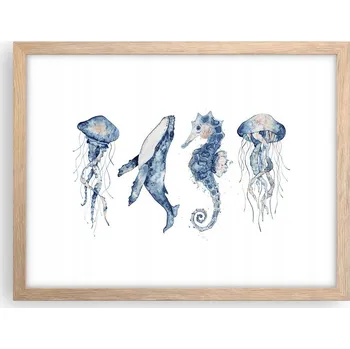 Obraz Obraz plakát v rámu světlý dub do obýváku 40x30 zvířata foto na zeď