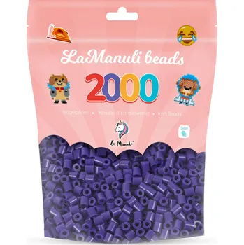 Dětské navlékací korálky Zažehlovací korálky 2000 TMAVĚ FIALOVÉ 5 mm