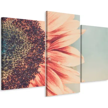 Obraz Obraz Tryptych SLUNEČNICE v Makro Měřítku 3D 120x80