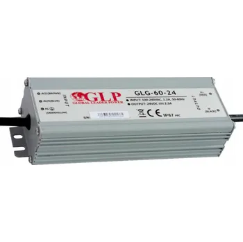 Napájecí zdroj pro osvětlení Vodotěsný napájecí zdroj Global Leader Power GLG-60-24 24V 60W IP67